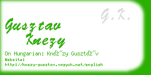 gusztav knezy business card